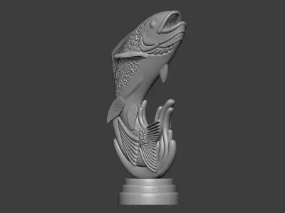 Trout Sculpture 3D print model