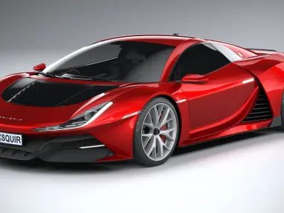 Generic Supercar v1 2020 LowPoly 3D model