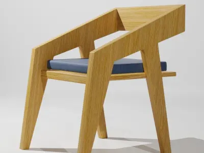 Plywood chair Free 3D model