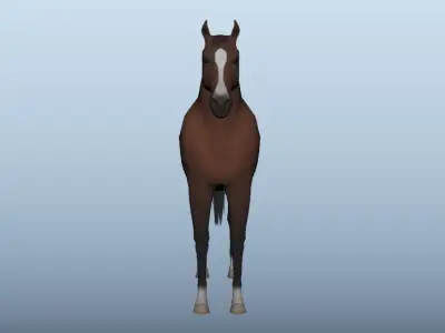 Horse Animated VFX Grace Low-poly 3D model
