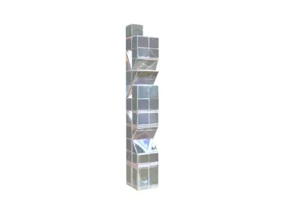  Prismatic Geometry Column 3d model Low-poly 3D model