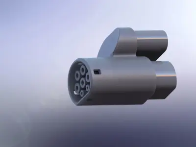 TESLA COMBO II ADAPTER 3D print model