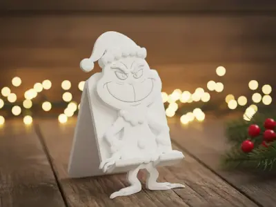 Grinchy Phone Stand 3D print model