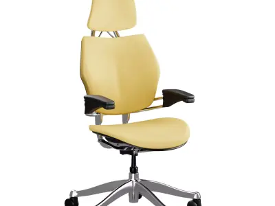 office chair with headrest 3D model