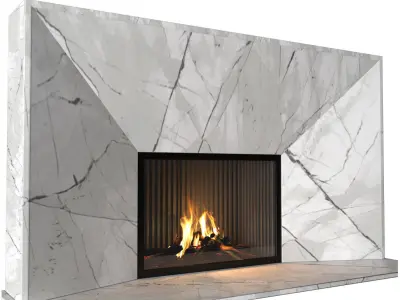Marble Fireplace modern ArtDeco 3D model