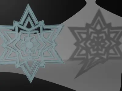 Snowflake Free low-poly 3D model