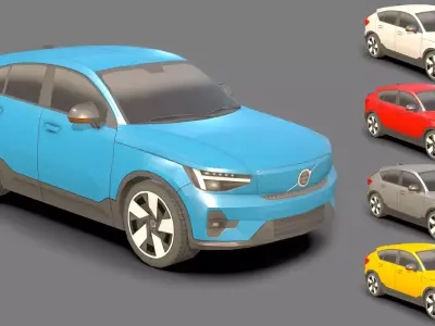 Low-poly Volvo 3D Models Low-poly 3D model