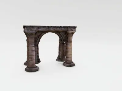 Archaic Pillars Ancient Ruins 3D model