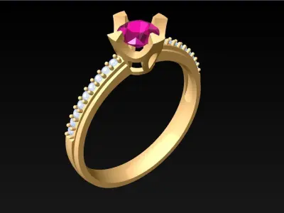 Diamond Ring - Womens Rings - N717915 3D print model