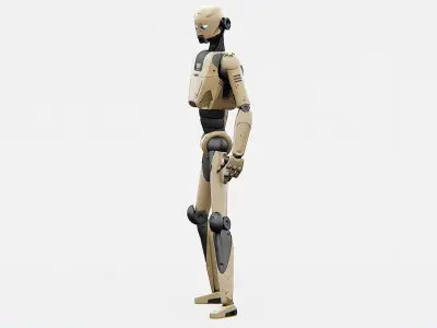 ANDROID JUNO-B  Rigged for Unreal Engine - Unity - MIXAMO  3D model