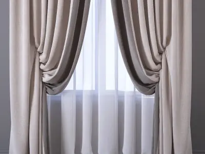 Set 100 Curtains 3D model