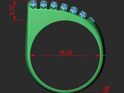 A MAN S RING WITH AN ORIGINAL SHAPE 3D print model