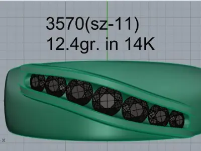 Channel Setting Band Ring 3570 3D print model