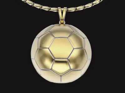 Soccer Football Pendant jewelry  Silver Gold  Print 3D print model