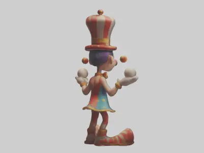 Cartoon Circus Perfor 1 Low-poly 3D model