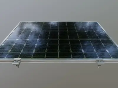 6-Solar Panel 50Wp 670x540x20mm 3D model