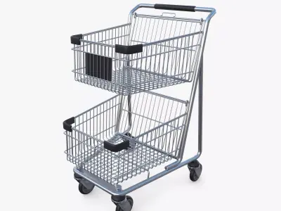 Shopping cart v9 3D model