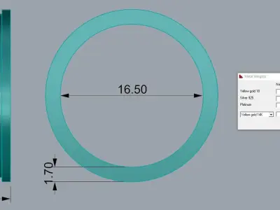 Wedding Ring Gold 3D print model