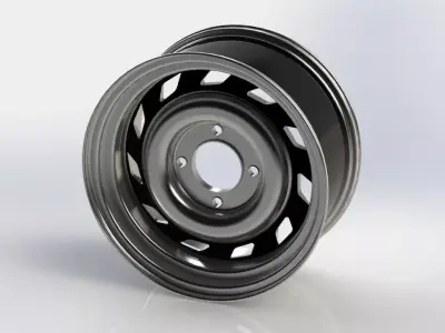 Peugeot 106 Rallye rim Low-poly 3D model