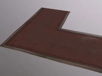 Floor Carpet Corner Low-poly 3D model