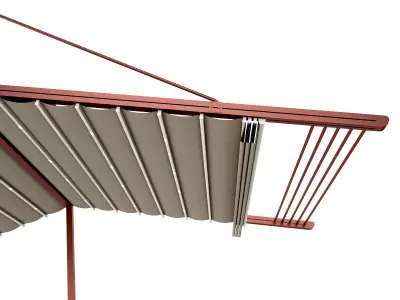 Motorized Pergola 3a antique copper matte 3D model