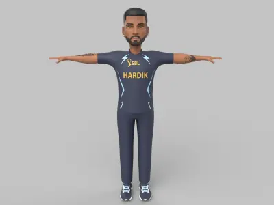 Hardik Pandya 3D model