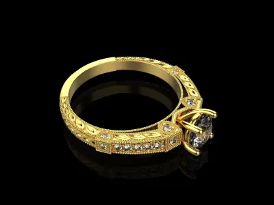 Engagement ring  141 3D print model