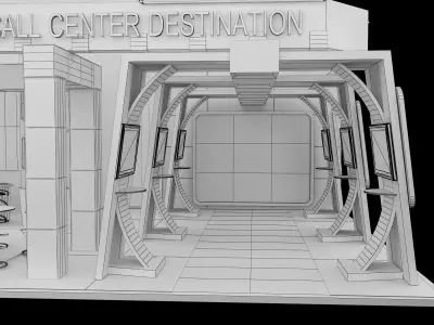  Booth Exhibition Stand a584a 3D model