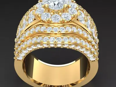 Luxury Men Rings Designs 4MR087 3D print model