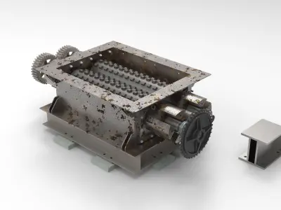 Stone crusher-CLINKER GRINDER ASSLY 3D print model