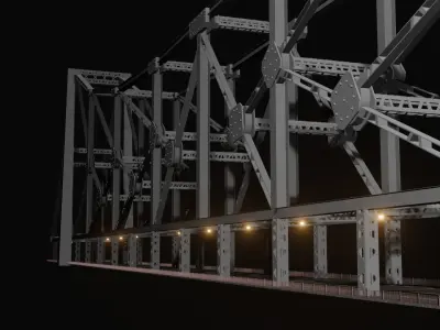 Howrah Bridge India kolkata 3D model