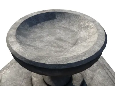 Medieval Fountain 3D Model Low-poly 3D model Low-poly 3D model