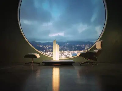 Eames Dusk Rounded  -The Third and The Seventh 3D Scene 3D model 3D model