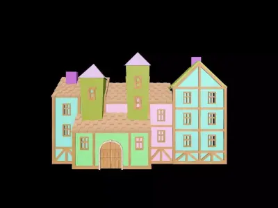 Medieval House 43 3D print model 3D model