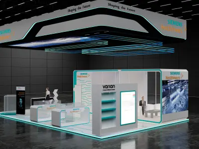 booth 8x12 open 4 side  3D model