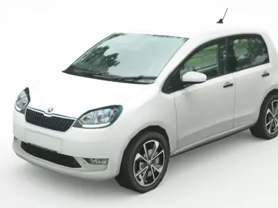 2020 Skoda Citigo-e iV Low-poly 3D model