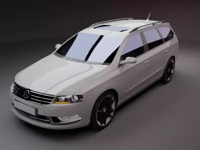 volkswagen passat Low-poly 3D model