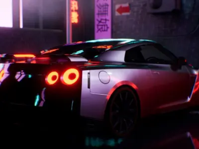 UE4 Nissan GT-R  3D model