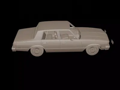 chevrolet malibu classic 1980 four doors 3D print model