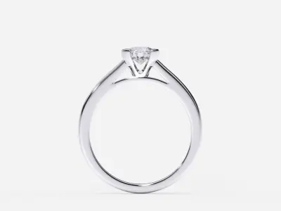 ZDR0213 solitaire diamond engagement ring gold 3D print model