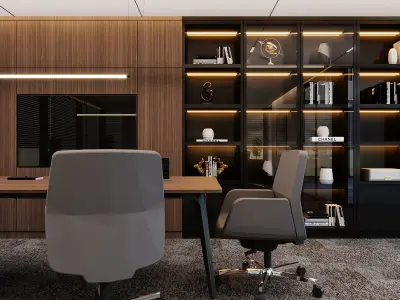 Office Design 3D model get