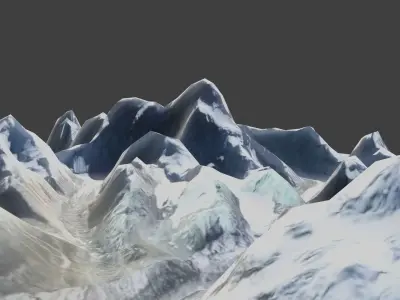 Cho Oyu Mountain Low-poly 3D model