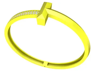 A7949 Luxury Diamond Women Bangle Bracelets 3D Model 3D print model