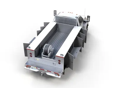 Industrial service truck Low-poly 3D model