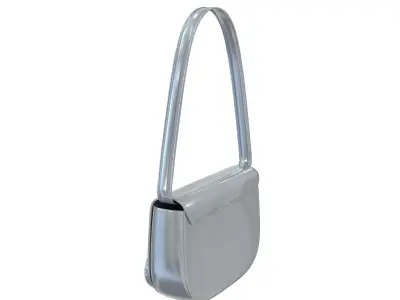 Diesel 1DR logo-plaque Bag Silver Low-poly 3D model