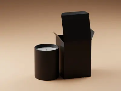 Candle with Box 3D model