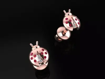 Ladybug Earring 3D print model