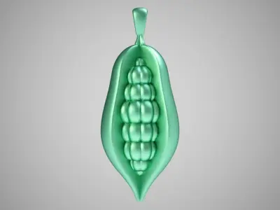 Cocoa Bean Necklace 3D print model