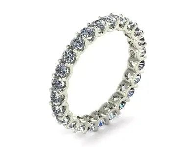 U Shaped Eternity Ring 2 point 8 mm stone size swiss 19 and EU59 3D print model