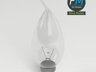Candle angular light bulb 3D model